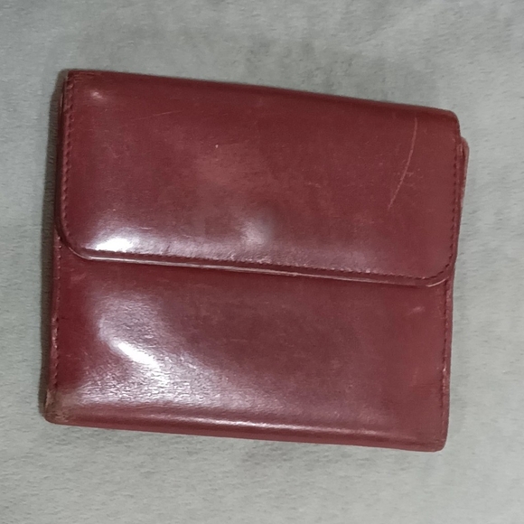 GUCCI MAROON RED LEATHER WOMANS MENS VINTAGE UNISEX WALLET - Picture 3 of 7